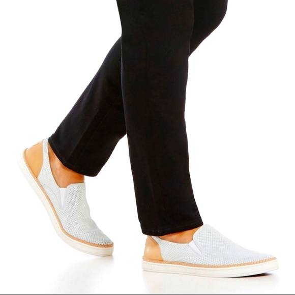 UGG Silver Stardust Adley Perf Shoes - Picture 2 of 15